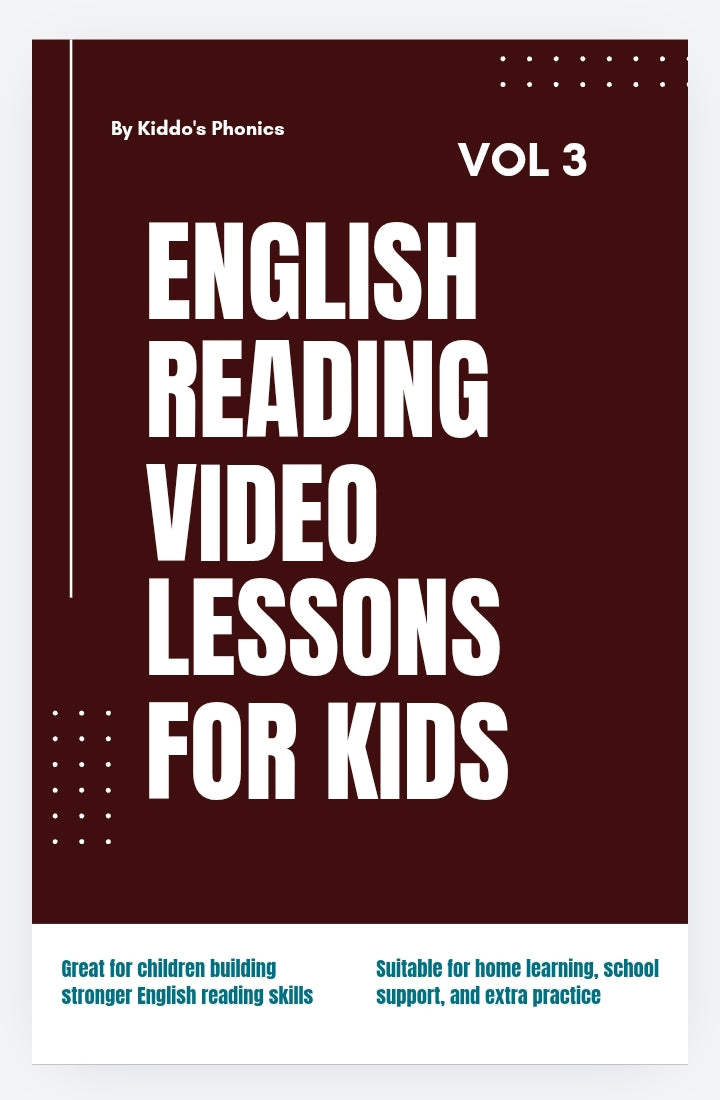 English Reading Video Lessons with Phonics for Kids — Vol. 3