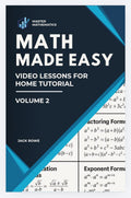 Math Made Easy Video Lessons for Home Tutorial Volume 2 (For High school students)